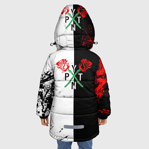Зимняя куртка для девочки Payton Moormeier спина / 3D-Черный – фото 4