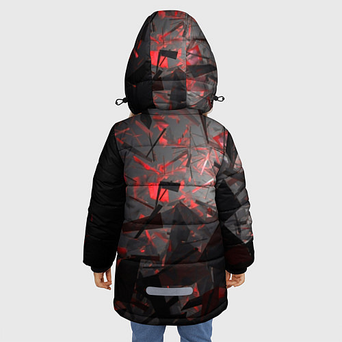 Зимняя куртка для девочки AUDI / 3D-Черный – фото 4