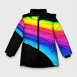 Куртка зимняя для девочки ABSTRACT TREND, цвет: 3D-черный