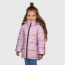 Куртка зимняя для девочки Светло-розовый, цвет: 3D-черный — фото 2