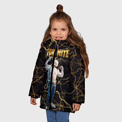 Куртка зимняя для девочки Meowcles Fortnite 2, цвет: 3D-черный — фото 2
