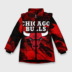 Куртка зимняя для девочки CHICAGO BULLS, цвет: 3D-черный