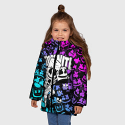 Куртка зимняя для девочки FORTNITE x MARSHMELLO, цвет: 3D-светло-серый — фото 2