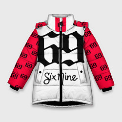 Куртка зимняя для девочки 6ix9ine Tekashi, цвет: 3D-черный