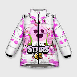 Куртка зимняя для девочки Sakura Spike Brawl Stars, цвет: 3D-светло-серый