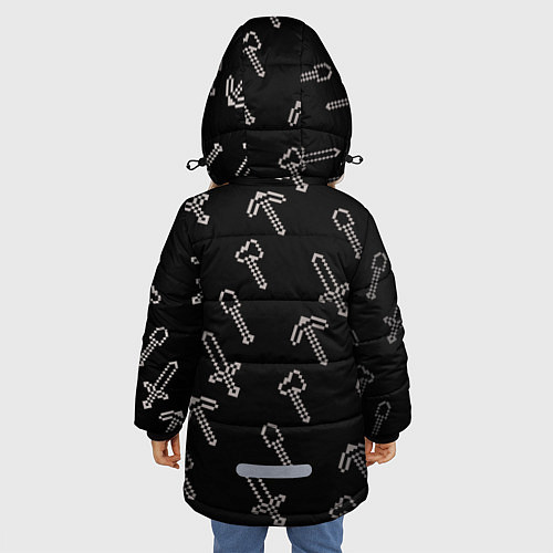 Зимняя куртка для девочки MINERCRAFT / 3D-Черный – фото 4