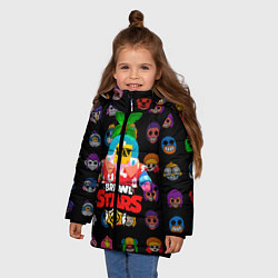 Куртка зимняя для девочки BRAWL STARS NEW SPROUT 14, цвет: 3D-черный — фото 2