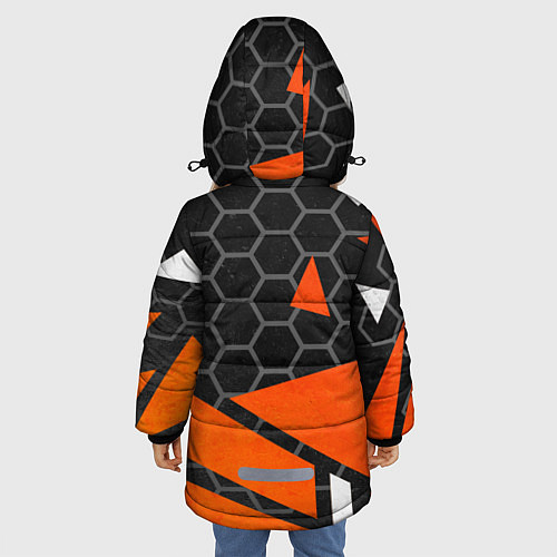 Зимняя куртка для девочки Abstraction / 3D-Черный – фото 4