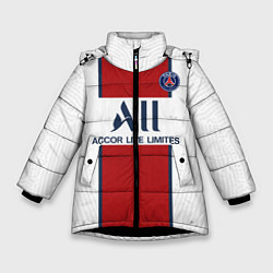 Куртка зимняя для девочки PSG away 20-21, цвет: 3D-черный