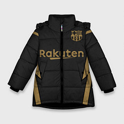 Куртка зимняя для девочки Barcelona away 20-21, цвет: 3D-черный