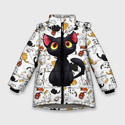 Куртка зимняя для девочки Котэ Котята, цвет: 3D-светло-серый