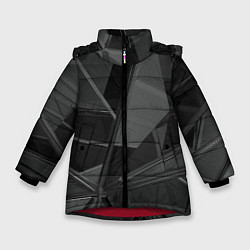 Куртка зимняя для девочки Stone Black, цвет: 3D-красный