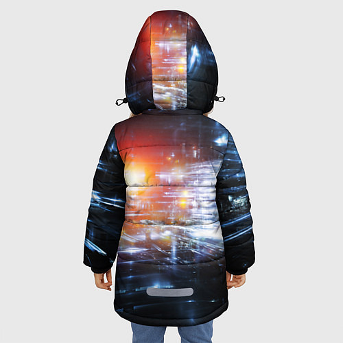 Зимняя куртка для девочки DIGITAL ABSTRACTION / 3D-Черный – фото 4