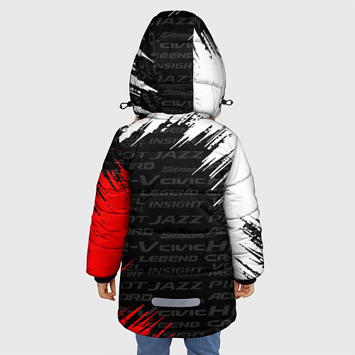 Зимняя куртка для девочки HONDA / 3D-Светло-серый – фото 4
