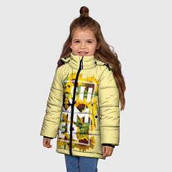 Куртка зимняя для девочки Лето, цвет: 3D-черный — фото 2