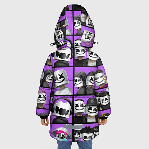 Зимняя куртка для девочки Marshmello Style / 3D-Черный – фото 4
