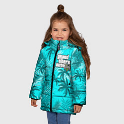 Куртка зимняя для девочки GTA V, цвет: 3D-черный — фото 2