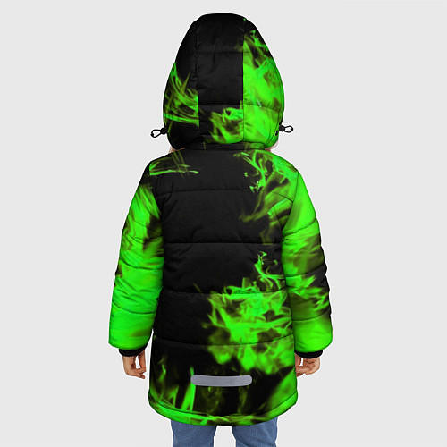 Зимняя куртка для девочки ЗЕЛЁНЫЙ ОГОНЬ / 3D-Черный – фото 4
