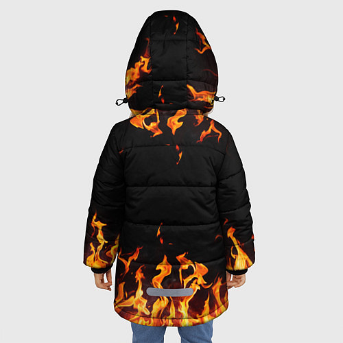 Зимняя куртка для девочки FIRE ОГОНЬ / 3D-Черный – фото 4