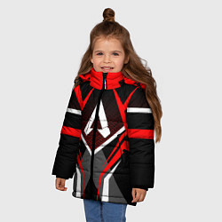 Куртка зимняя для девочки APEX, цвет: 3D-красный — фото 2