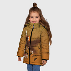 Куртка зимняя для девочки Dare to Fly Haikyu!!, цвет: 3D-черный — фото 2