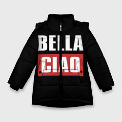 Куртка зимняя для девочки Bella Ciao, цвет: 3D-черный