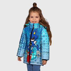 Куртка зимняя для девочки Metal Sonic, цвет: 3D-черный — фото 2