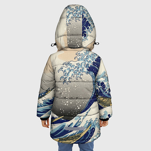 Зимняя куртка для девочки ЯПОНСКАЯ КАРТИНА / 3D-Красный – фото 4