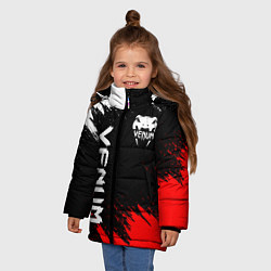Куртка зимняя для девочки VENUM, цвет: 3D-черный — фото 2