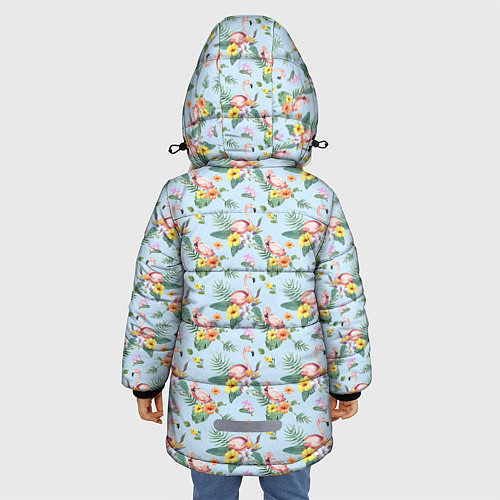 Зимняя куртка для девочки ФЛАМИНГО / 3D-Черный – фото 4