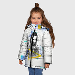 Куртка зимняя для девочки AQUAMAN, цвет: 3D-светло-серый — фото 2