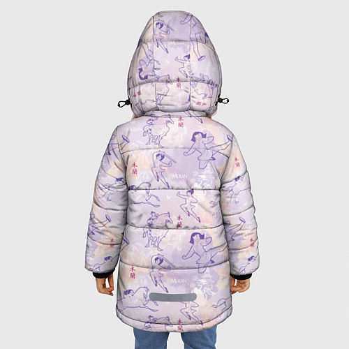 Зимняя куртка для девочки Fa Ping Pattern / 3D-Черный – фото 4