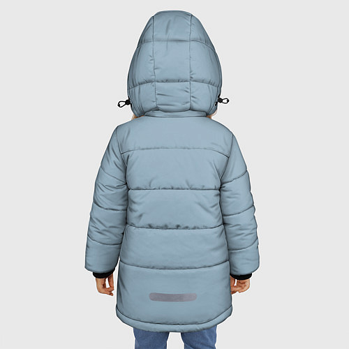 Зимняя куртка для девочки Череп / 3D-Черный – фото 4