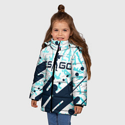 Куртка зимняя для девочки CS GO КС ГО, цвет: 3D-черный — фото 2