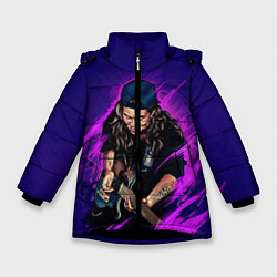 Куртка зимняя для девочки TASH SULTANA, цвет: 3D-черный
