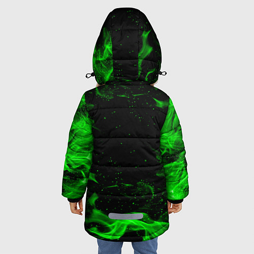Зимняя куртка для девочки MINECRAFT CREEPER / 3D-Черный – фото 4