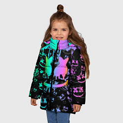 Куртка зимняя для девочки MARSHMELLO, цвет: 3D-черный — фото 2
