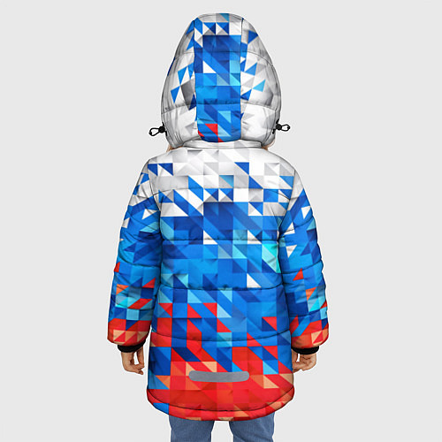 Зимняя куртка для девочки RUSSIA SPORT / 3D-Черный – фото 4