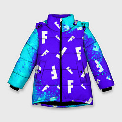 Куртка зимняя для девочки FORTNITE ФОРТНАЙТ, цвет: 3D-черный