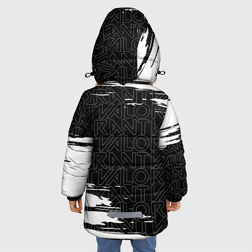 Зимняя куртка для девочки VALORANT ВАЛОРАНТ / 3D-Черный – фото 4
