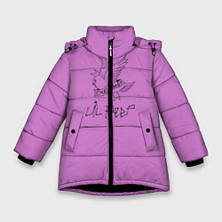 Куртка зимняя для девочки Lil peep, цвет: 3D-черный