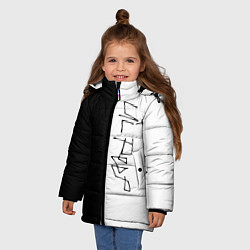 Куртка зимняя для девочки Lil peep, цвет: 3D-черный — фото 2
