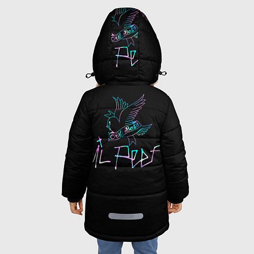 Зимняя куртка для девочки Lil Peep / 3D-Черный – фото 4
