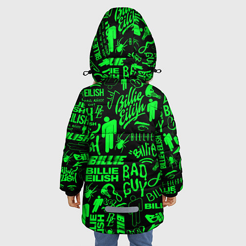 Зимняя куртка для девочки BILLIE EILISH БИЛЛИ АЙЛИШ / 3D-Черный – фото 4