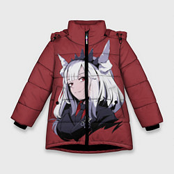 Куртка зимняя для девочки Helltaker, цвет: 3D-черный
