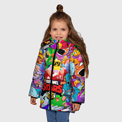 Куртка зимняя для девочки БРАВЛ СТАРС СПРАУТ SPROUT, цвет: 3D-красный — фото 2