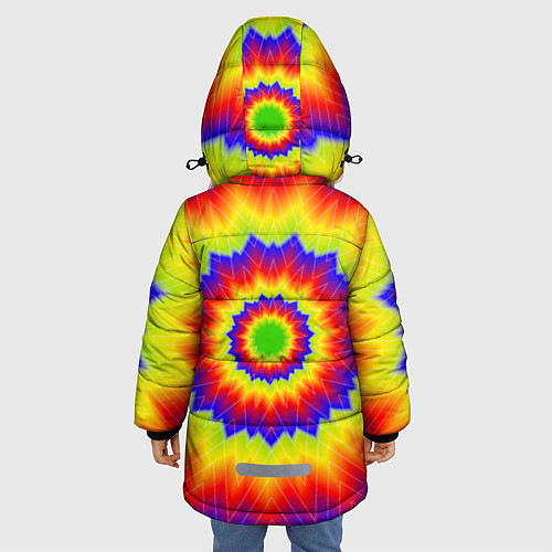 Зимняя куртка для девочки Tie-Dye / 3D-Красный – фото 4