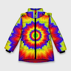 Куртка зимняя для девочки Tie-Dye, цвет: 3D-красный