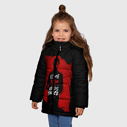 Куртка зимняя для девочки БУМАЖНЫЙ ДОМ, цвет: 3D-черный — фото 2