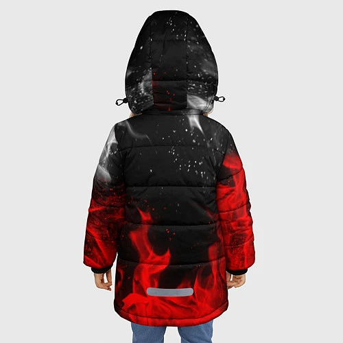 Зимняя куртка для девочки VALORANT ВАЛОРАНТ / 3D-Черный – фото 4
